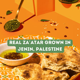 Bread dipped in olive oil with Z&Z za’atar sprinkle.